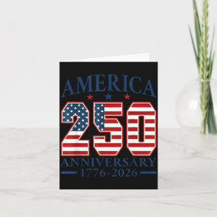 Tarjeta 250 años aniversario América independencia 250º