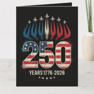 Tarjeta 250 años aniversario de América
