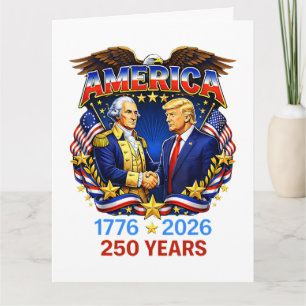 Tarjeta 250 años aniversario de América 250º