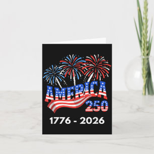 Tarjeta 250 años aniversario de América 250º Independencia