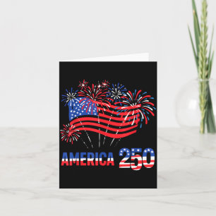 Tarjeta 250 años aniversario de América Aniversario 250º I