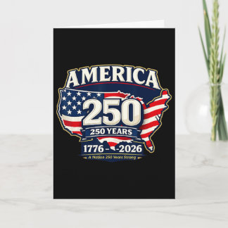 Tarjeta 250 años aniversario de América Aniversario 250 añ