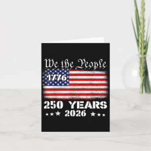 Tarjeta 250 años aniversario de Estados Unidos 250º 4 de j