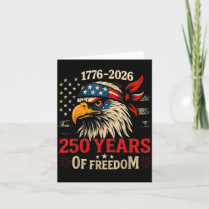 Tarjeta 250 años aniversario de la bandera estadounidense