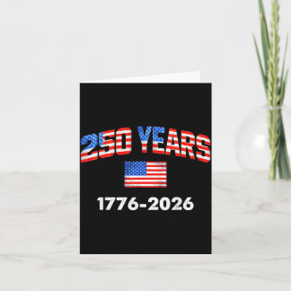 Tarjeta 250 años bandera americana 1776-2026 250º