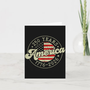 Tarjeta 250 Años Bandera de América Aniversario 250 EE. UU