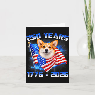 Tarjeta 250 Años de América 1776 2026 Amantes de Perros Co