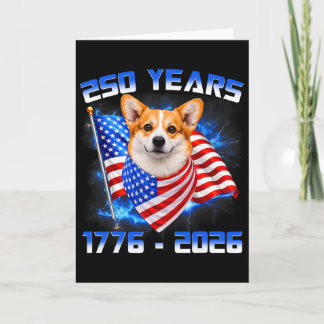 Tarjeta 250 Años de América 1776 2026 Amantes de Perros Co