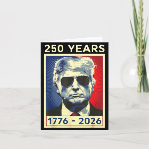 Tarjeta 250 Años de Aniversario de América 1776 2026 250 A