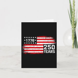 Tarjeta 250 años de antigüedad 1776 aniversario 250 4 de j