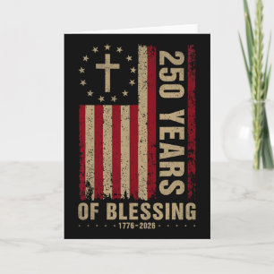 Tarjeta 250 Años De Bendición 1776 2026 Cristiano 250 Aniv