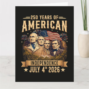 Tarjeta 250 años de independencia estadounidense