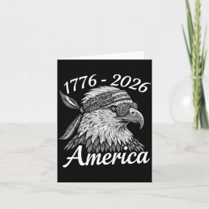 Tarjeta 250 años de libertad 1776 2026 Águila calva 250º