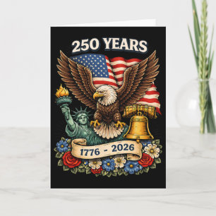 Tarjeta 250 Años De Libertad 1776 2026 Ld Águila 250 Cumpl