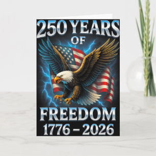 Tarjeta 250 Años De Libertad 1776 2026 Ld Eagle 250 Cumple