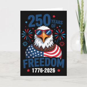 Tarjeta 250 Años De Libertad 1776 2026 Patriótico Ld Eagle
