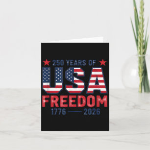 Tarjeta 250 Años de Libertad Americano 1776 2026 250º EE.