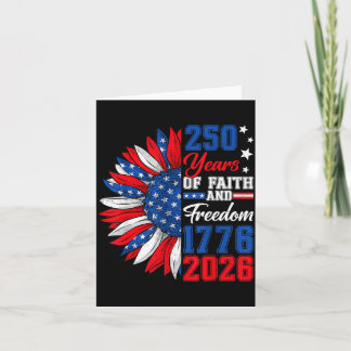 Tarjeta 250 años de libertad de América 1776 2026 cumpleañ