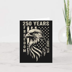 Tarjeta 250 años de libertad de américa desde 1776 4 de ju