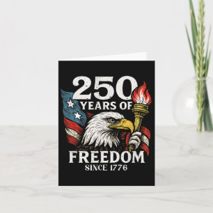 Tarjeta 250 Años De Libertad Ee. Uu. Bald Eagle America Ba