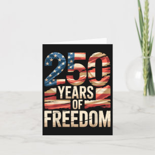 Tarjeta 250 Años De Libertad Patriótico Bandera Estadounid