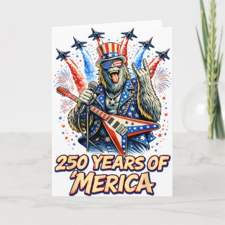 Tarjeta 250 años de Merica Bigfoot Rock Fighter Jet 4 de j