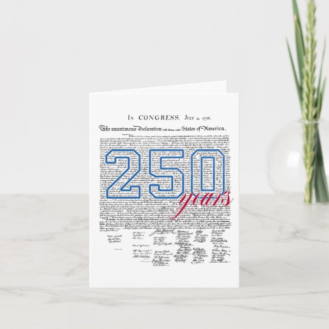 Tarjeta 250 años del 250 aniversario de la independencia d (Anverso)