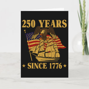 Tarjeta 250 años desde 1776 Estadounidenses Patrióticos Or
