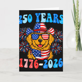 Tarjeta 250 años Golden Retriever 1776-2026 250 aniversari