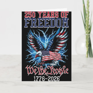 Tarjeta 250 Años Libertad Bandera Estadounidense Us 250 An