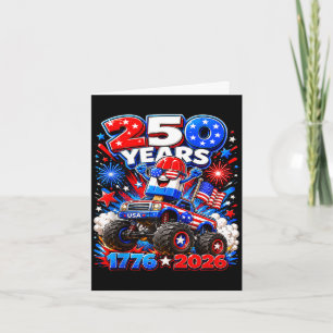 Tarjeta 250 años paleta patriótica niños América niños 4 d