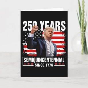 Tarjeta 250 años Trompeta americana Día de la Independenci