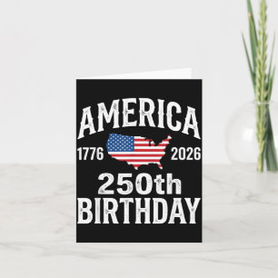 Tarjeta 250 cumpleaños 250 años Americano 1776 2026 EE. UU