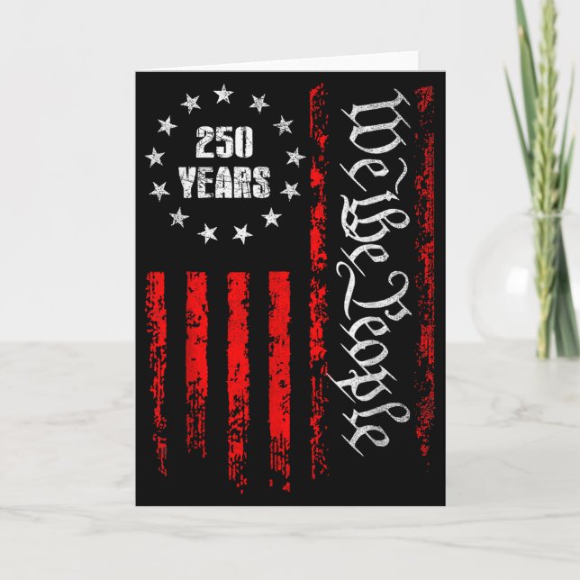 Tarjeta 250 Years 1776-2026 250th Birthday Usa Patriotic 4 (Anverso)