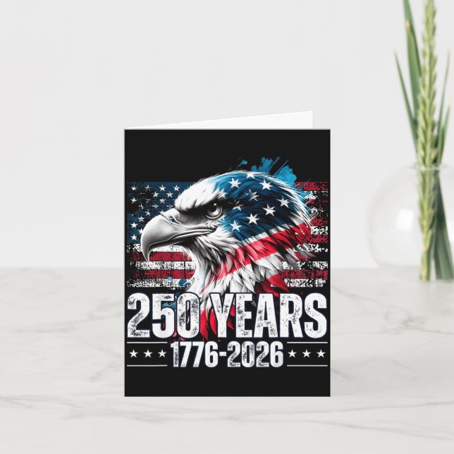 Tarjeta 250th Anniversary United States Birthday  (Anverso)