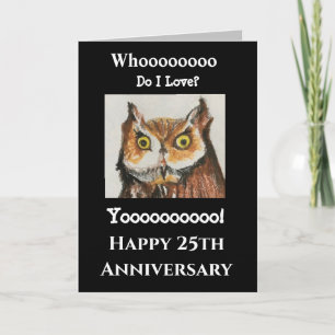 Tarjeta 25.º Aniversario de la Furiosidad de la Lechuza