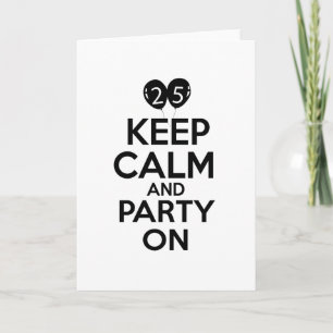 Tarjeta 25.º diseño de cumpleaños