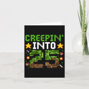 Tarjeta 25.º Jugador de cumpleaños Pixel Creepin’ En 25 Vi
