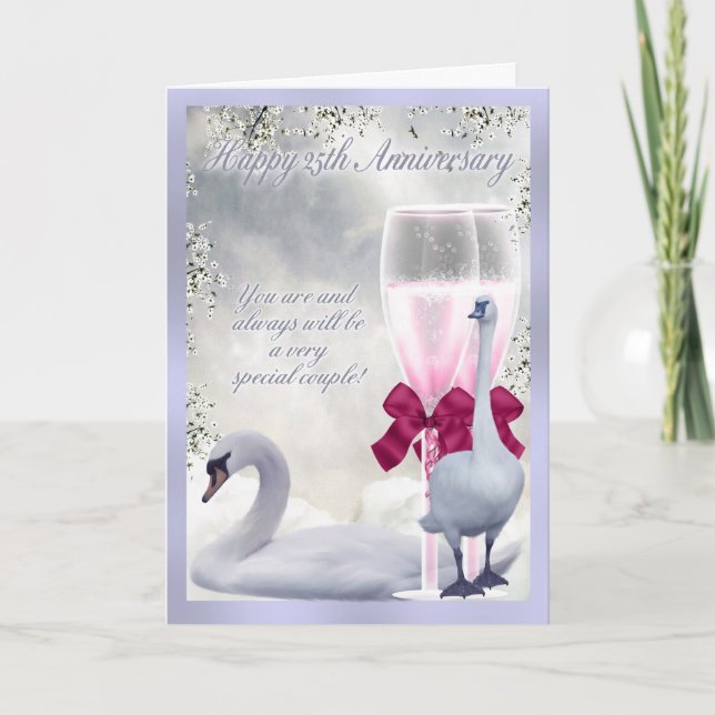 Tarjeta 25° aniversario - Aniversario de Plata (Anverso)