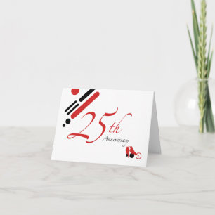 Tarjeta 25 Aniversario (mod aves)