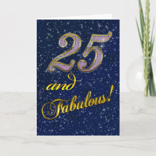 Tarjeta 25 años para alguien Fabuloso