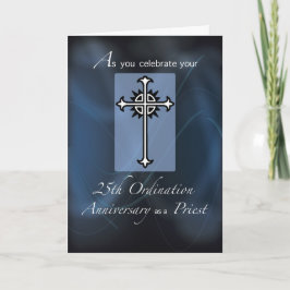 Tarjeta 25to Aniversario de la ordenación del sacerdote,