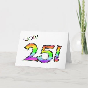 Tarjeta 25to CUMPLEAÑOS del wow