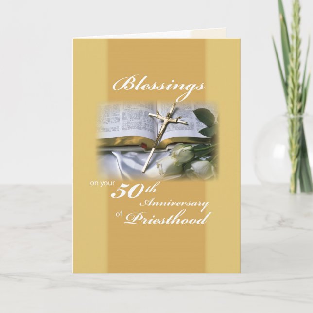 Tarjeta 2679 Bendiciones Sacerdocio a los 50 años (Anverso)
