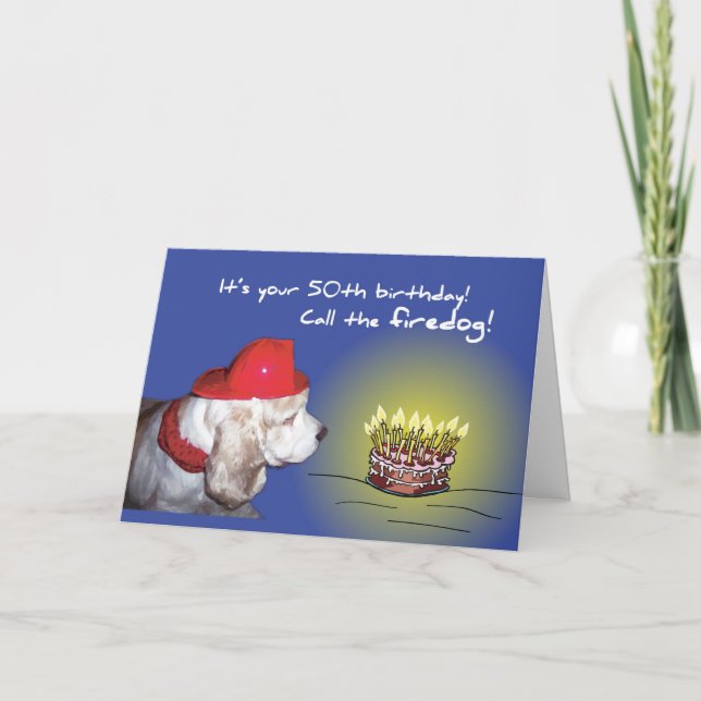 Tarjeta 2693 50 cumpleaños Firedog (Anverso)