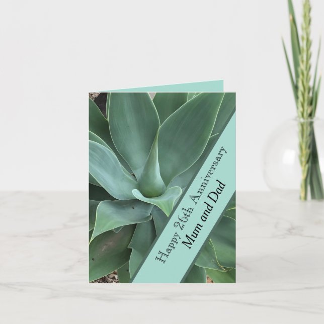 Tarjeta 26.º Aniversario Boda Jade (Anverso)