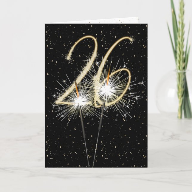 Tarjeta 26.º aniversario de los bodas (Anverso)