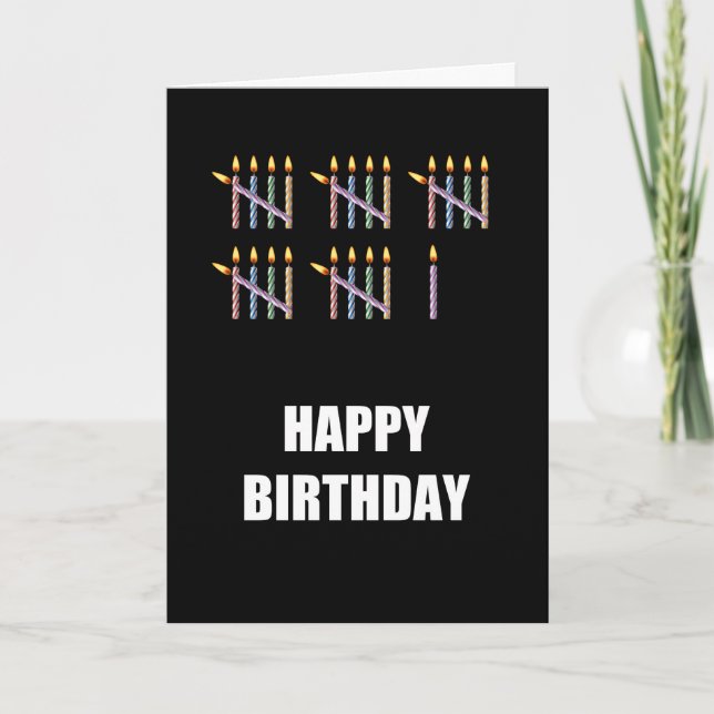 Tarjeta 26.º cumpleaños con velas (Anverso)