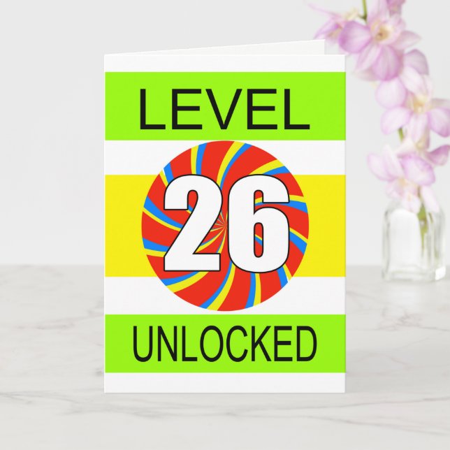 Tarjeta 26.º Jugador de Computadoras de Cumpleaños (Orquídea)