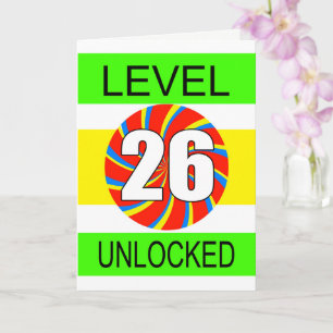 Tarjeta 26.º Jugador de Computadoras de Cumpleaños